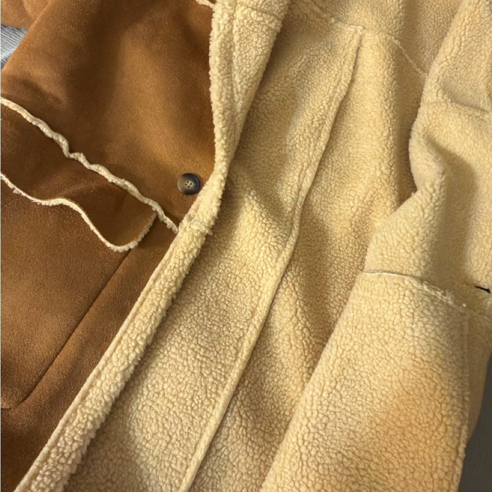 SHEIN Brown Shearling Jacket - Picture 3 of 5